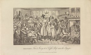 Midnight, Tom & Jerry at a Coffee Shop by George Cruikshank