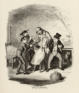 Mr Fagin and his pupil recovering Nancy, from 