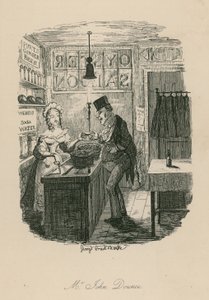 Mr John Dounce, Character from Sketches by Boz (Charles Dickens) by George Cruikshank
