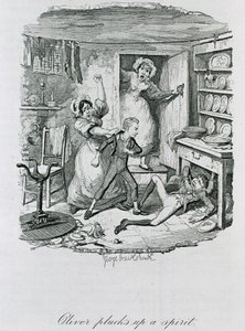Oliver Plucks Up a Spirit, 1837 by George Cruikshank