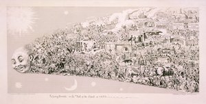 Passing events, or the tail of the comet of 1853 by George Cruikshank
