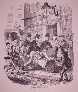 Pickpocket Captured by Police, Early 19th Century by George Cruikshank