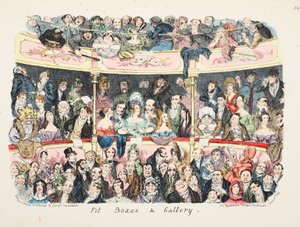 Pit Boxes and Gallery, published 1836 by George Cruikshank