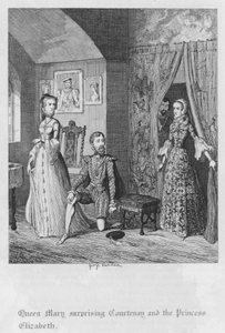Queen Mary surprising Courtenay and the Princess Elizabeth by George Cruikshank