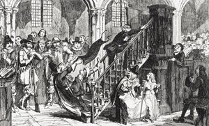 Reverend Holdenough During a Service, Illustration from 
