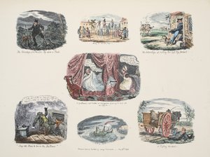 Series of Illustrations Regarding the Advantages and Shortcomings of Possessing a Wooden Leg, 1828 by George Cruikshank