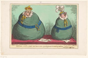 Caricature of King George IV and Queen Caroline, 1820 (Ah! Sure such a pair was never seen so justly form