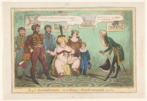 Caricature of Princess Caroline, 1817 by George Cruikshank