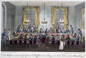 Table of Games at the Palais Royal - in “Life in Paris” by David Carey, London by George Cruikshank