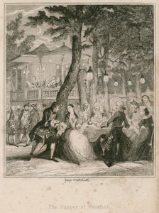 The supper at Vauxhall Gardens, London by George Cruikshank