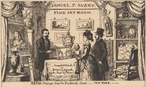 Trade Card for Samuel P. Avery--Fine Art Room by George Cruikshank
