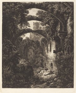 The Great Hall at Conway Castle by George Cuitt the Younger