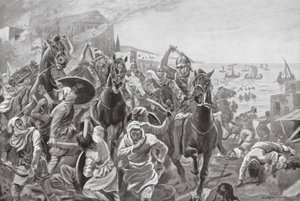 Capture of Tyre by Evagoras of Cyprus by George Derville (after) Rowlandson