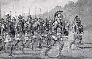 A Macedonian Phalanx, illustration from 