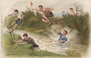 Cross Country, a Brook by George Derville after Rowlandson