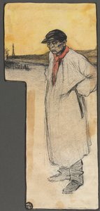 Design for a Book Illustration, Standing Male Figure by George Dupuis