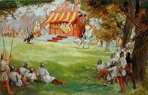 A Jousting Tournament, from Sir Nigel and the White Company by Sir Arthur Conan Doyle by George Edmund Butler