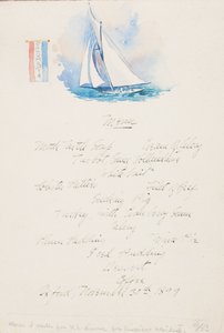 Menu for U.S. Dinner, Oxford by George Elbert Burr