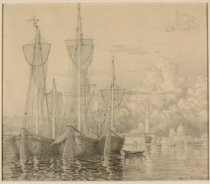 Venice Fishing Boats by George Elbert Burr