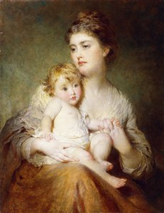 Portrait of the Duchess of St. Albans, with her Son, 1875
