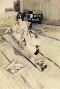 The Koto Player, Tokyo by George F. Henry