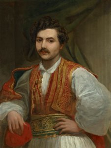 Portrait of Nicolas Ionides (1815-1873), Half-length, in Greek Costume