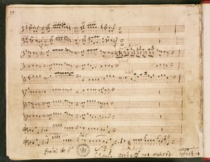 Original Score of the Last Folio from the Opera Susanna by George Frederick Handel