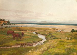 Shore Scene with Horses