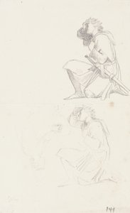 Studies of a Kneeling Knight by George Frederick Watts