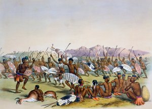 Zulu Hunting Dance Near the Engooi Mountains, 1849