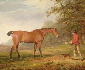 A Bay Horse Approached by a Stable-lad with Food and a Halter, 1789