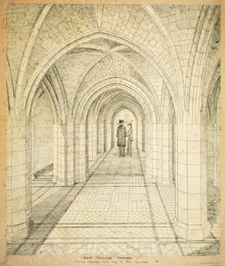 New College Oxford: Proposed passage from Old to New Buildings