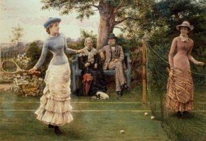 Tennis Game, 1882