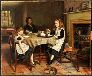 There is no Fireside... by George Goodwin Kilburne