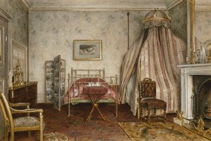 View of the Bedroom where Napoleon III died, Camden Place, Chislehurst, Kent, 1873