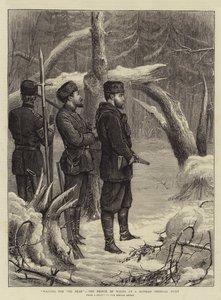 Waiting for the Bear, the Prince of Wales at a Russian Imperial Hunt by George Goodwin Kilburne