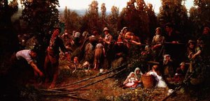 Gathering Grapes by George Harcourt Sephton
