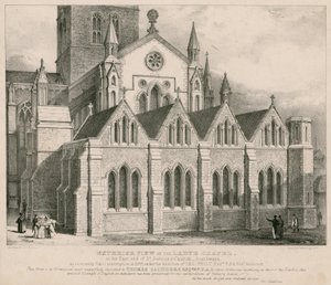Exterior view of the Ladye Chapel at the east end of St Saviour