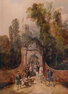 A Hawking Party Setting Out, 19th Century by George Haydock Dodgson