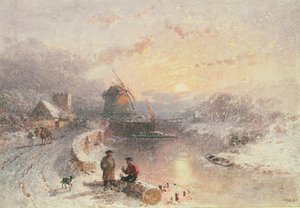 Winter Landscape: Sunset by George Haydock Dodgson