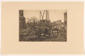 Piling Work in Raadhuisstraat in Amsterdam by George Hendrik Breitner