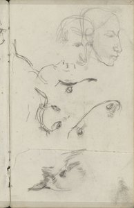Heads of Horses and People by George Hendrik Breitner