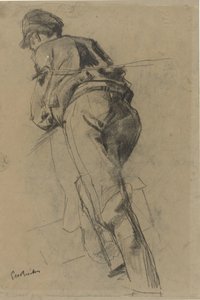 Man Walking Forward, Pulling by George Hendrik Breitner