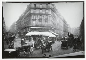 Street Scene at a Busy Intersection in Paris