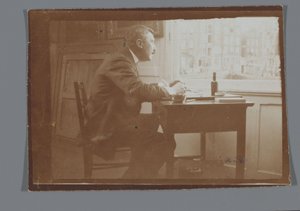 Willem Witsen at a Desk in His Boat by George Hendrik Breitner