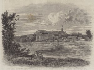 Niagara Falls Village, the Rapids above the American Falls