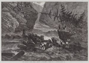 The Canadian Lumber Trade, clearing a Jam