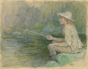 Boy Fishing by George Henry Boughton