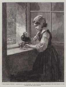 The Cottage Window, in the Suffolk-Street Exhibition for the Relief of the Distress in the Cotton Districts by George Henry Boughton