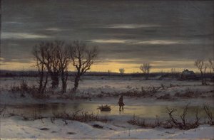 Winter Twilight Near Albany, 1858 by George Henry Boughton